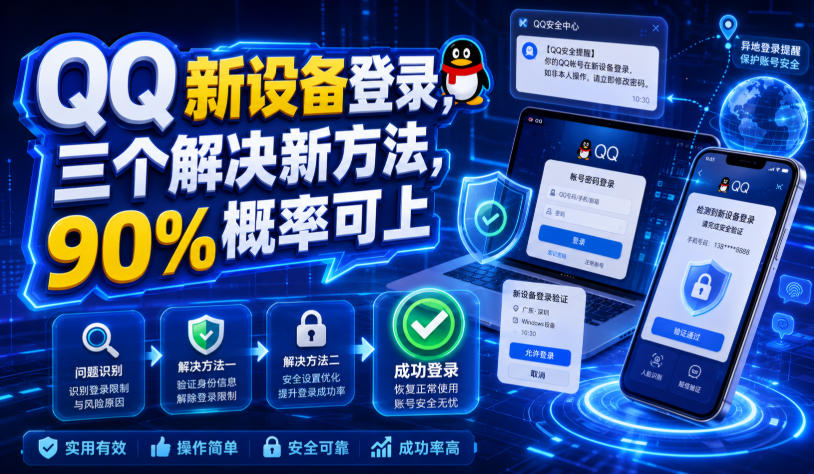 QQ新设备登录,三个解决新方法,90%概率可上-千寻创业网