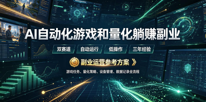 （19388期）AI全自动游戏和量化躺赚副业：日入几百，稳定运行三年的项目！-千寻创业网