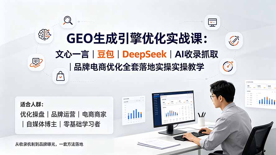 （19456期）GEO生成引擎优化实战课：文心一言｜豆包｜DeepSeek｜AI收录抓取｜品牌电商优化全套落地实操教学-千寻创业网