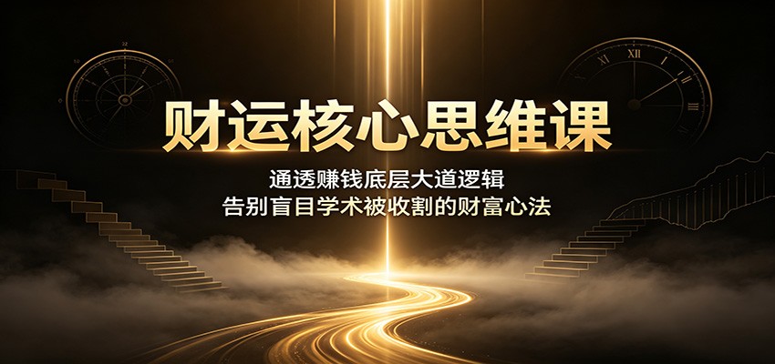 财运核心思维课：通透赚钱底层大道逻辑，告别盲目学术被收割的财富心法-千寻创业网