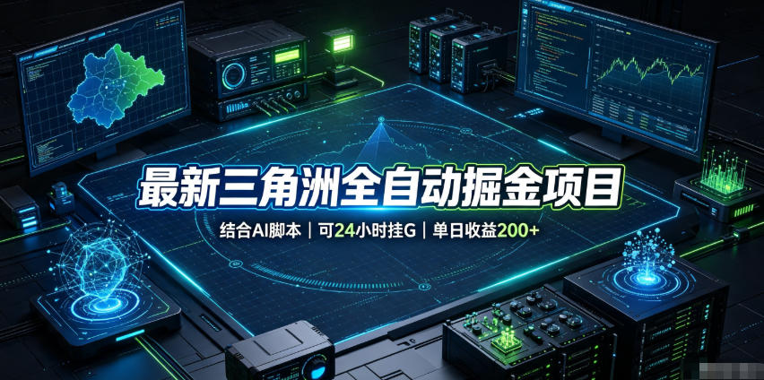 最新三角洲全自动掘金项目，结合AI脚本，可24小时挂G，单日收益200+【揭秘】-千寻创业网