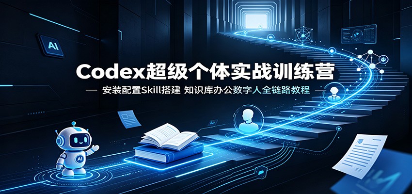 Codex超级个体实战训练营：安装配置Skill搭建，知识库办公数字人全链路教程-千寻创业网