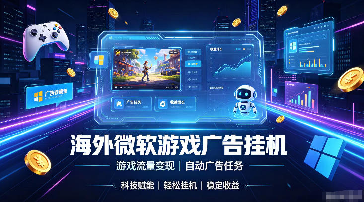海外游戏广告自动挂G，轻资产海外副业风口，单设备稳定产出500+【揭秘】-千寻创业网