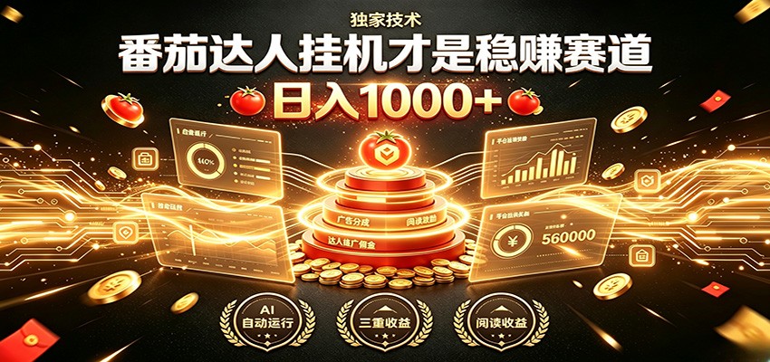 别再瞎找副业！番茄达人挂机才是稳赚赛道 日入1000+-千寻创业网