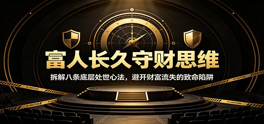 富人长久守财思维：拆解八条底层处世心法，避开财富流失的致命陷阱-千寻创业网