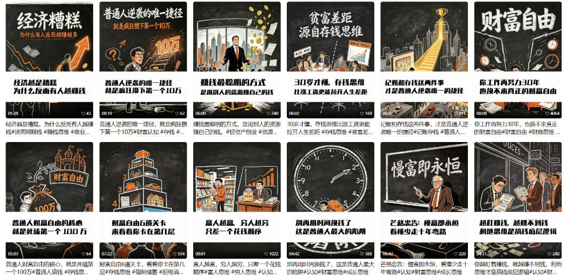 图片[2]-【AI书单】财富书籍图文解读玩法，一键直出，几十条视频，跑出1000单，全流程拆解，新手也可以上手-千寻创业网