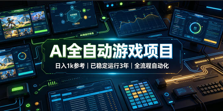 AI全自动游戏项目，日入1k，已稳定运行3年躺賺，全流程自动化！【揭秘】-千寻创业网
