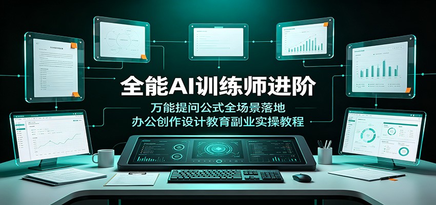 全能AI训练师进阶：万能提问公式全场景落地，办公创作设计教育副业实操教程-千寻创业网