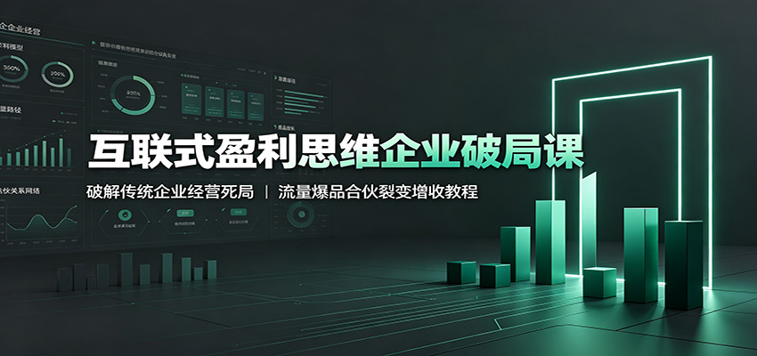 互联式盈利思维企业破局课：破解传统企业经营死局，流量爆品合伙裂变增收教程-千寻创业网