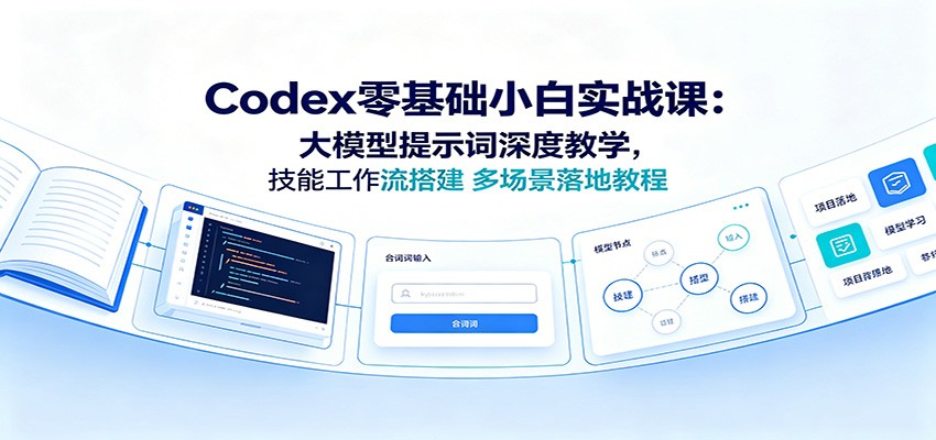Codex零基础小白实战课：大模型提示词深度教学，技能工作流搭建多场景落地教程-千寻创业网