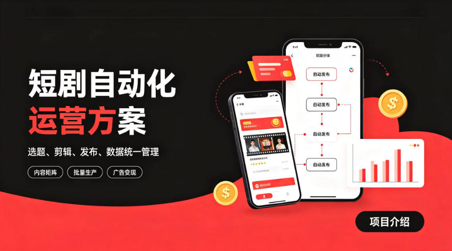快手全自动短剧矩阵项目|自动化分发,流量持续变现【揭秘】-千寻创业网