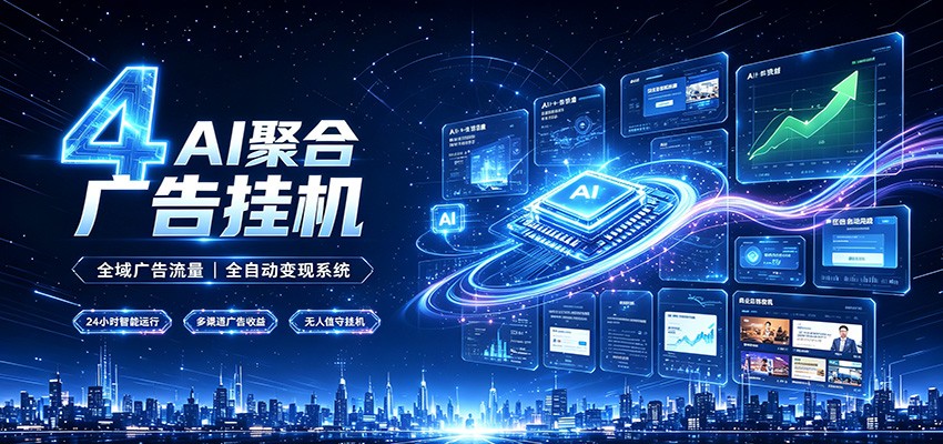 全域广告流量聚合，AI无人挂机稳赚佣金，打造长期稳定被动收入副业-千寻创业网