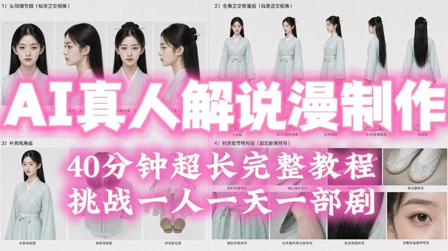 2026年AI真人解说漫剧自动批量化制作教程，40分钟超长完整，自动批量化制作，挑战一人一天一部剧！-千寻创业网