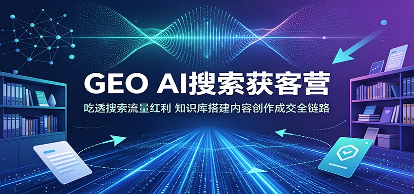 GEO AI搜索获客营：吃透搜索流量红利，知识库搭建内容创作成交全链路-千寻创业网