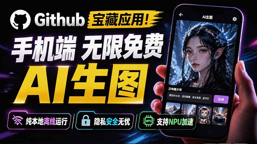 （19681期）Github宝藏应用！手机端无限免费AI 生图，纯本地离线运行，支持NPU加速 斩获3.1k stars，local-dream-千寻创业网
