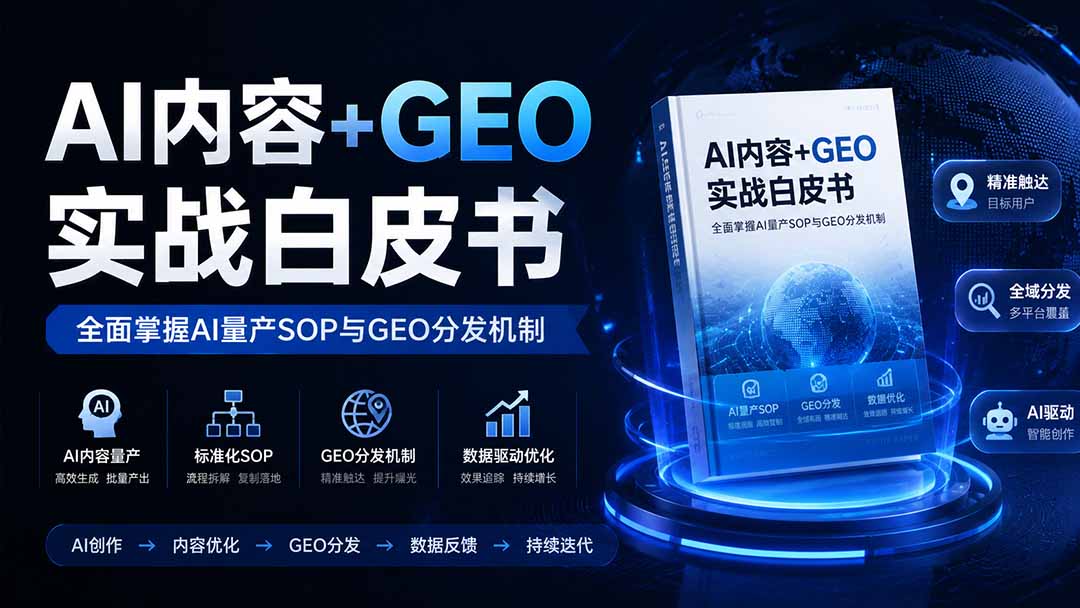 （19729期）AI内容+GEO实战白皮书。全面掌握AI量产SOP与GEO分发机制-千寻创业网