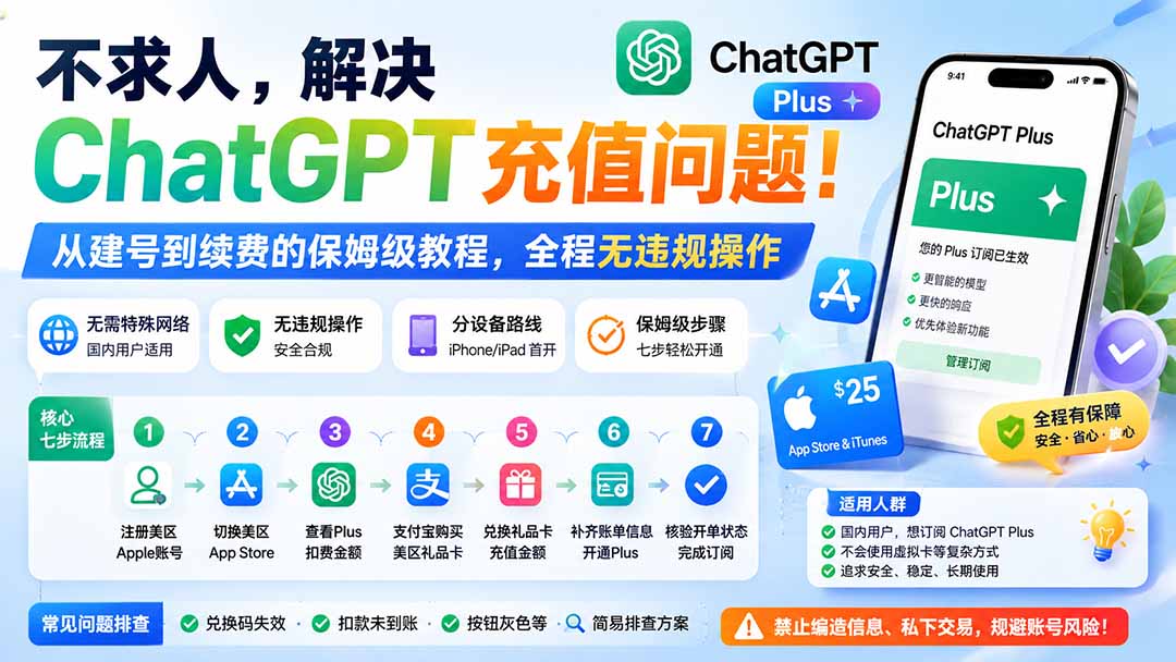 （19898期）不求人，解决ChatGPT充值问题！从建号到续费的保姆级教程，全程无违规操作-千寻创业网