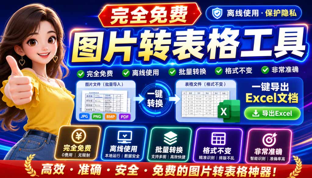 （19972期）图片表格识别提取工具，支持一键从图片中智能提取表格并导出Excel文件，可离线免网运行，FastTableOCR-千寻创业网