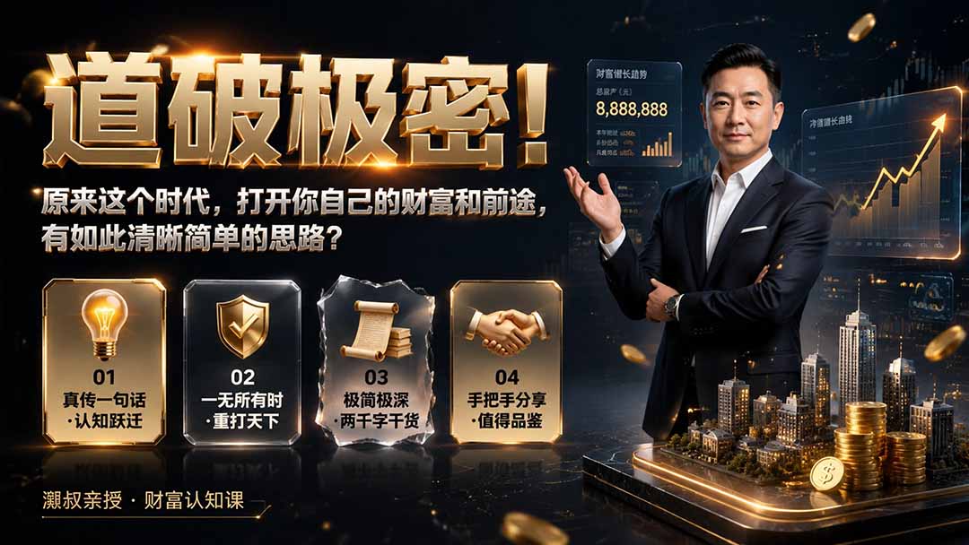 （19661期）付费文章：道破极密！原来这个时代，打开你自己的财富和前途，有如此清晰简单的思路？-千寻创业网