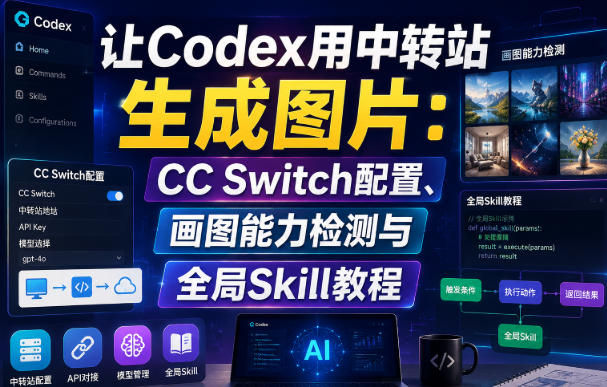 让Codex用中转站生成图片：CC Switch配置、画图能力检测与全局Skill教程-千寻创业网