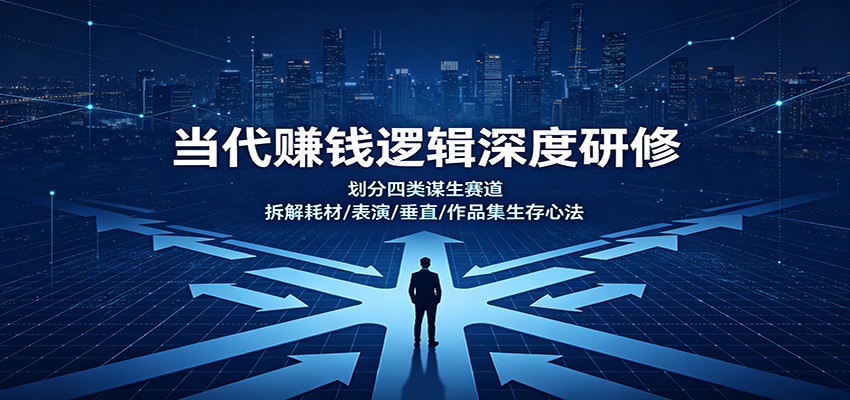 当代赚钱逻辑深度研修：划分四类谋生赛道，拆解耗材/表演/垂直/作品集生存心法-千寻创业网