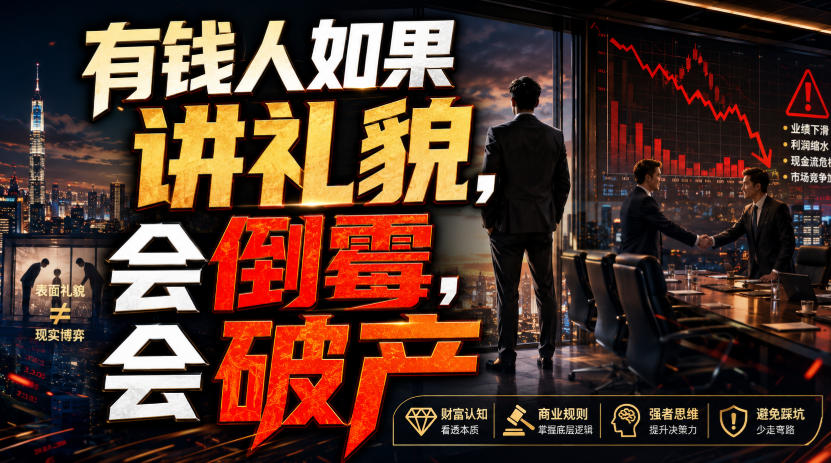 付费文章：有钱人如果讲礼貌，会倒霉，会破产-千寻创业网