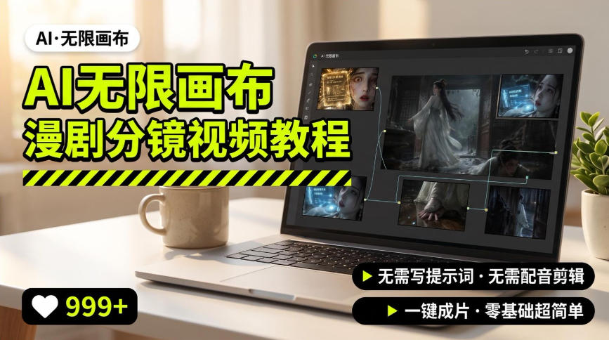 AI无限画布制作爆款漫剧分镜视频搭建教程，无需写脚本，无需制作音频，一键制作超简单-千寻创业网