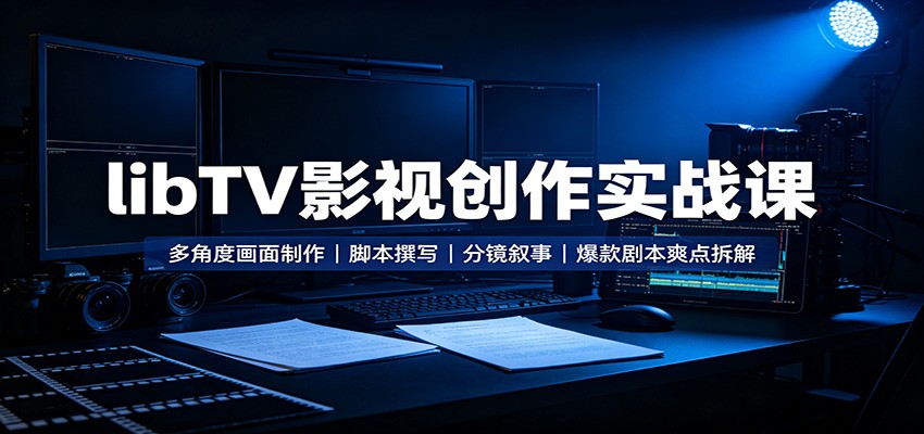 libTV影视创作实战课：多角度画面制作，脚本撰写，分镜叙事，爆款剧本爽点拆解-千寻创业网