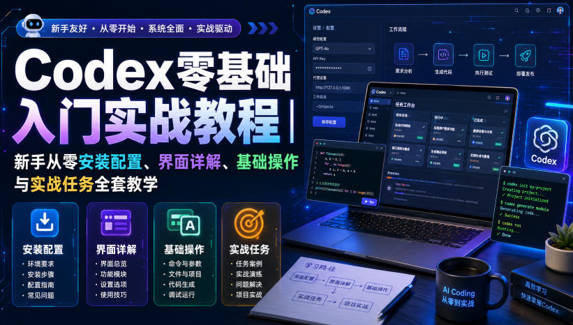 Codex零基础入门实战教程｜新手从零安装配置、界面详解、基础操作与实战任务全套教学-千寻创业网