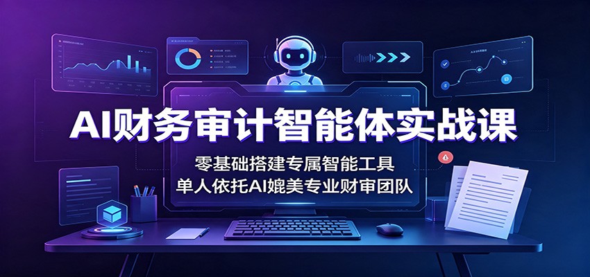 AI财务审计智能体实战课：零基础搭建专属智能工具，单人依托AI媲美专业财审团队-千寻创业网