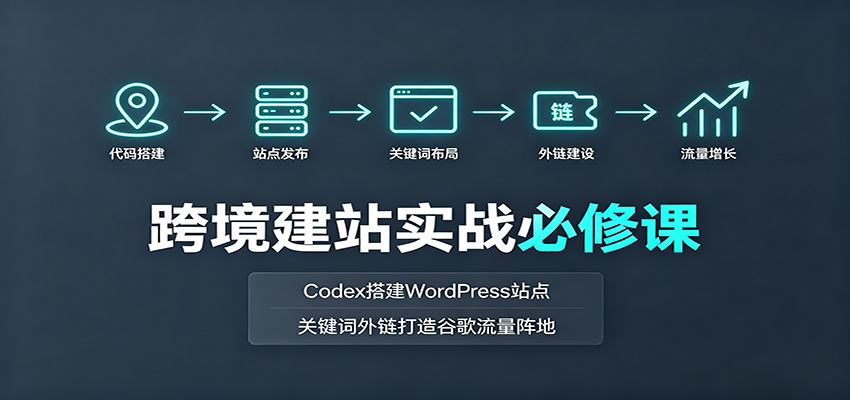 跨境建站实战必修课：Codex搭建WordPress站点，关键词外链打造谷歌流量阵地-千寻创业网