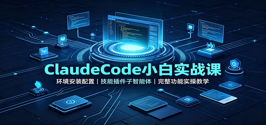 ClaudeCode小白实战课：环境安装配置，技能插件子智能体，完整功能实操教学-千寻创业网
