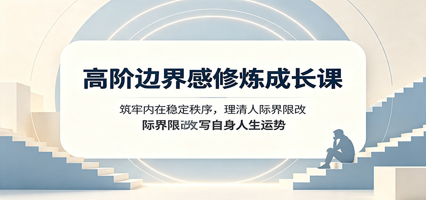 高阶边界感修炼成长课：筑牢内在稳定秩序，理清人际界限改写自身人生运势-千寻创业网