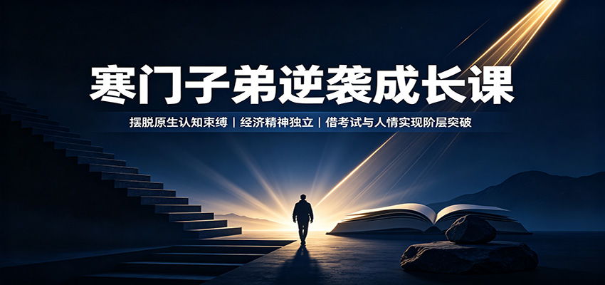 寒门子弟逆袭成长课：摆脱原生认知束缚，经济精神独立，借考试与人情实现阶层突破-千寻创业网