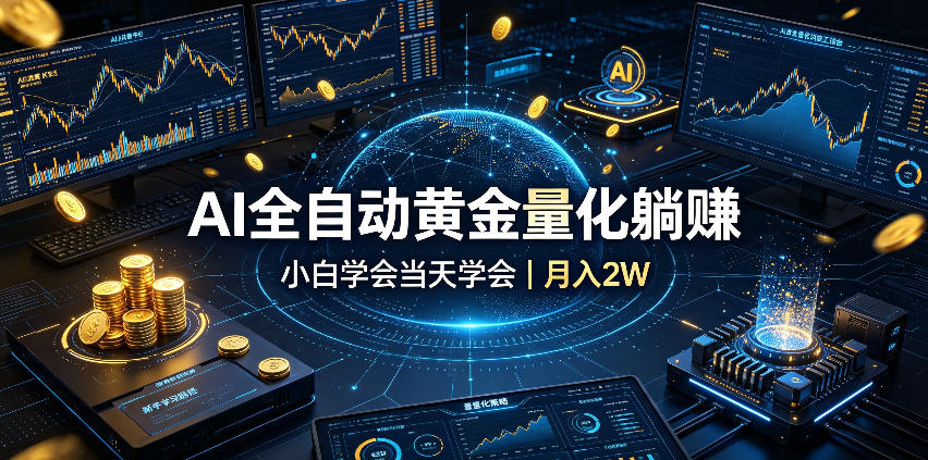 AI全自动黄金量化躺賺：小白学会当天学会，月入2W！【揭秘】-千寻创业网