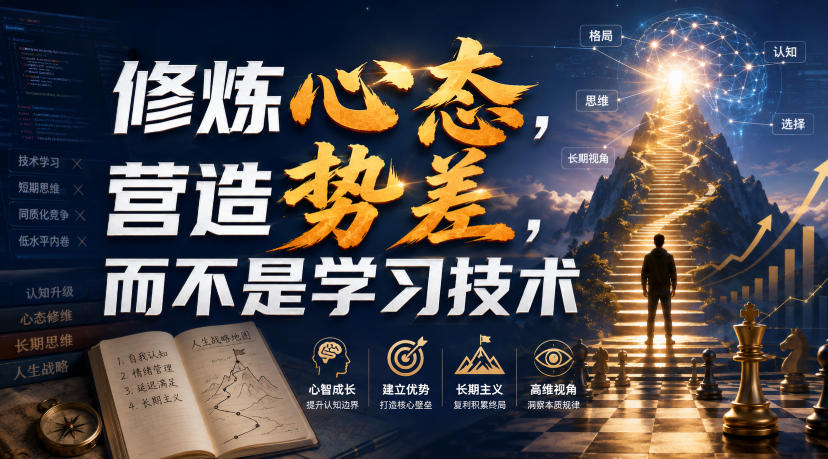 付费文章：修炼心态，营造势差，而不是学习技术-千寻创业网