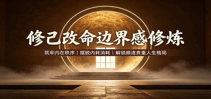 修己改命边界感修炼：筑牢内在秩序，摆脱内耗消耗，解锁顺遂贵重人生格局-千寻创业网