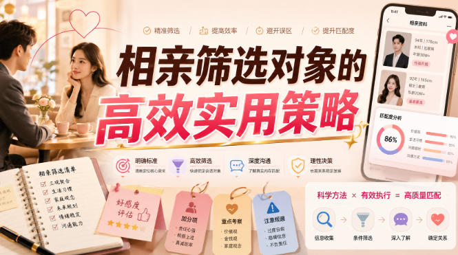 付费文章：相亲筛选对象的高效实用策略-千寻创业网
