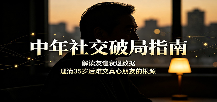 中年社交破局指南：解读友谊衰退数据，理清35岁后难交真心朋友的根源-千寻创业网