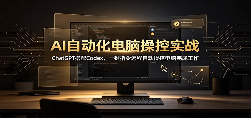 AI自动化电脑操控实战：ChatGPT搭配Codex，一键指令远程自动操控电脑完成工作-千寻创业网